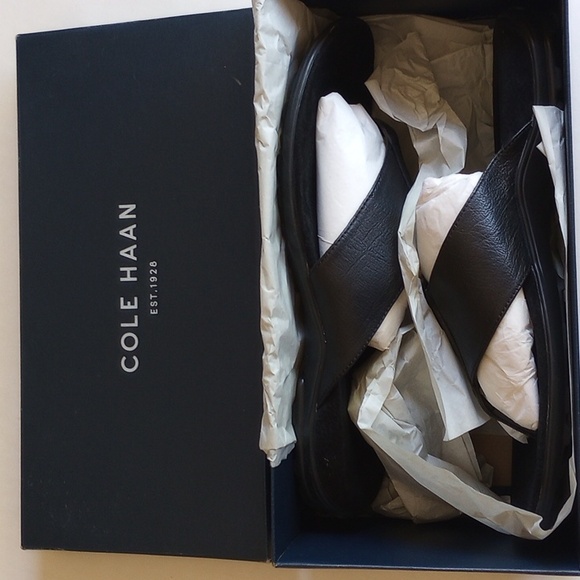 NIB Tucker Thong II Sandals 12 Black Leather Suede - Picture 13 of 13